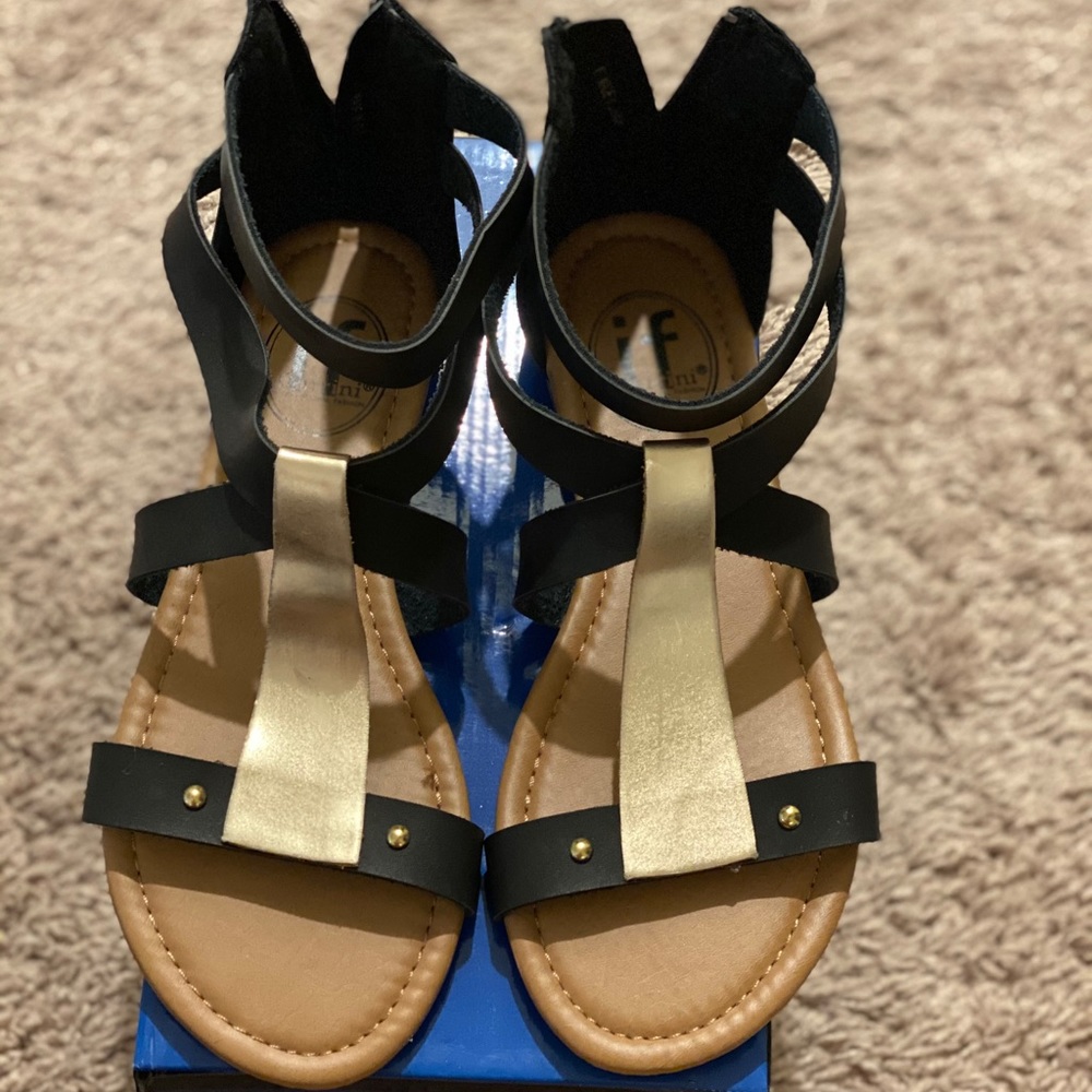 Brand New IF Carini Black Sandals